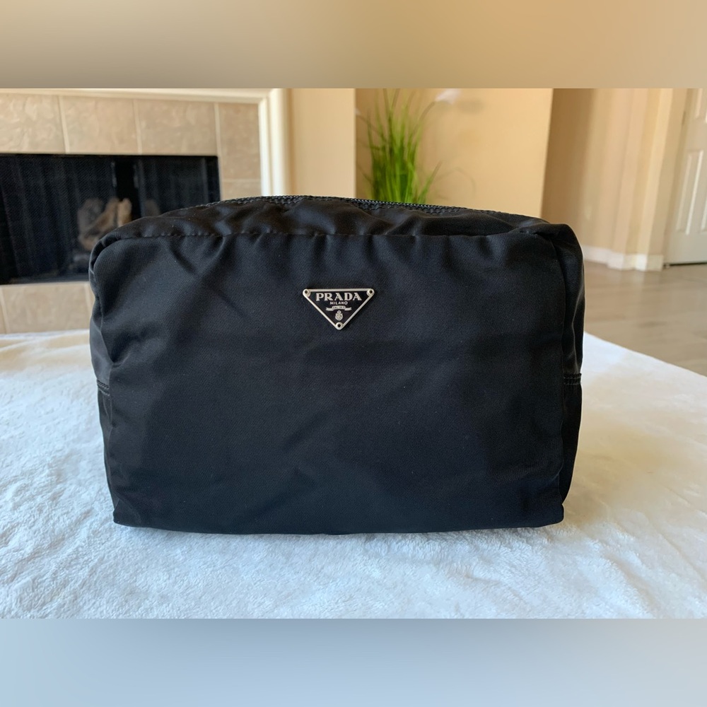 PRADA nylon pouch -black